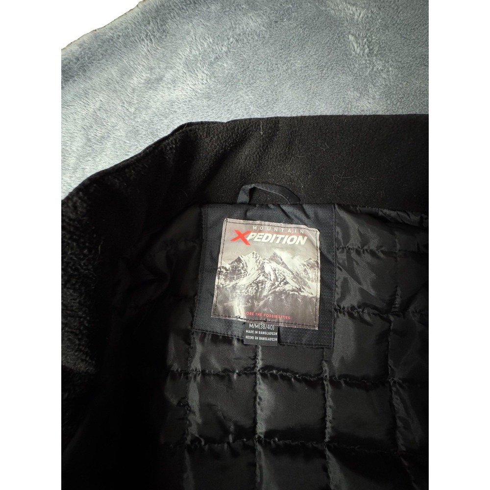 Xpedition Mens Winter Jacket Black Ripstop Quilted Puffer Coat Cargo Pockets XL - Picture 12 of 12